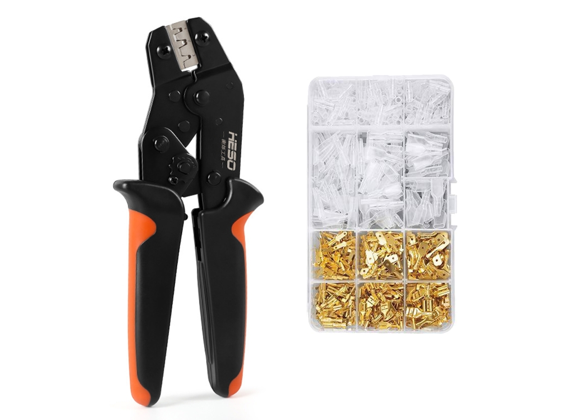 Ferramenta de Crimpagem de 0,25 a 2,5 Mm² com Conjunto de 270 Contatos Planos AQUAFORGE