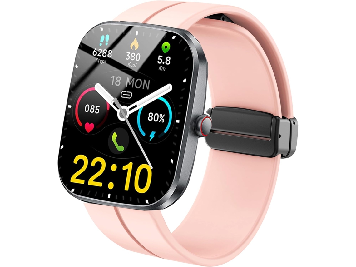 Pulseira De Silicone Macio Com Fecho Magnético Para Smartwatch T70