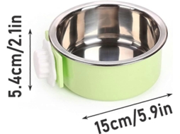 Tigela Removível para Pendurar na Gaiola do Animal de Estimação, para Comida e Água, 2 Peças Azul + Rosa AQUAFORGE
