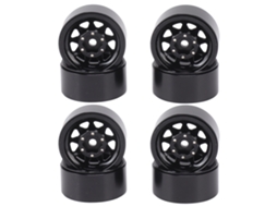 Mali 4 Rodas Beadlock 1 Polegada Sulco Profundo Universal para Carro Rc Traxxas Atv Peças com Parafusos Preto