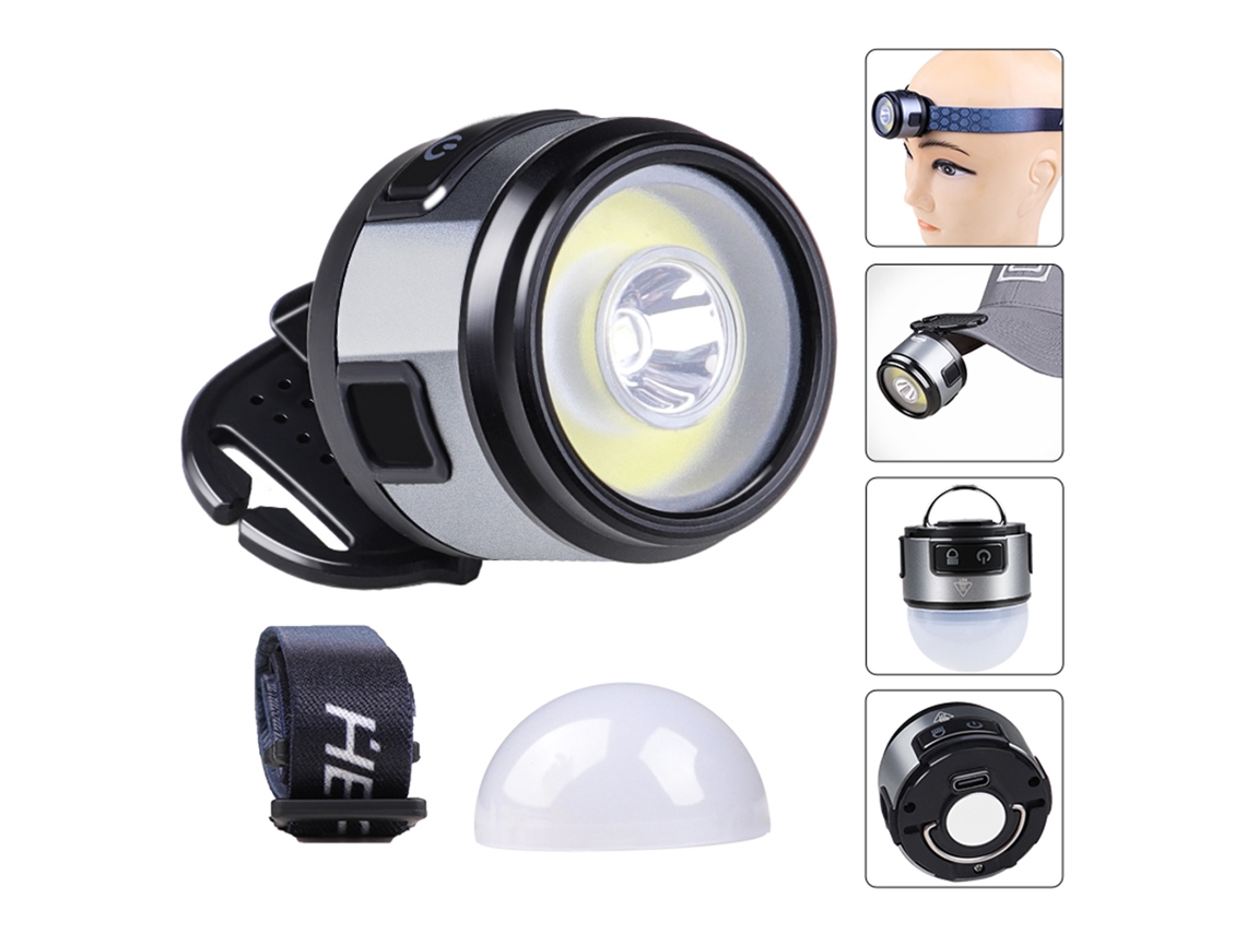 Lâmpada Frontal Led Recarregável Super Clara para Camping