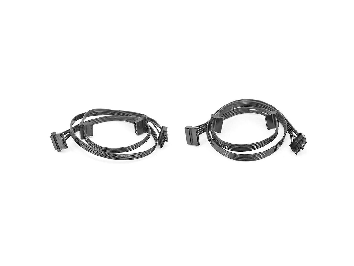 Cabo De Alimentação Psu De 5 Pinos E 4 Pinos Molex Ide/15 Pinos Sata (5p) Para V550, V650 E V700. Aquaforge (2x 5 Pinos 1 Para 3 Periféricos)