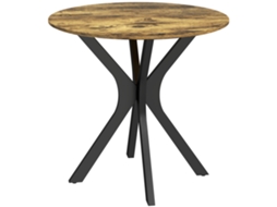 Mesa Redonda Marrom Ø78x75cm, Base Aranha, 2p.-mh