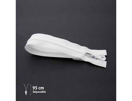 Fecho Éclair Eclair Z54 6mm Separável 95 Cm Branco