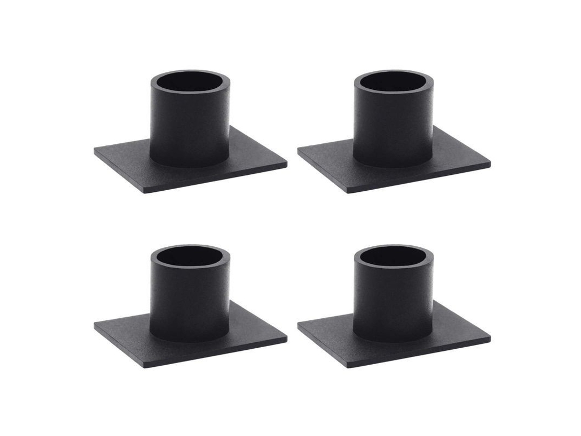 Suportes De Velas Linjou, 4 Unidades, Design Moderno, Preto Fosco, Para Velas Finas, Decoração De Centro De Mesa