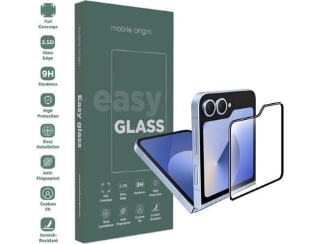 Tela Protetor Filme De Proteção Mobile Origin Frl Eg Zfl6 Easyglass Original Mobile Samsung Galaxy Z Flip6
