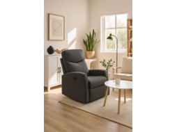 Poltrona Relax Reclinável Umon Tecido - Cinza Escuro