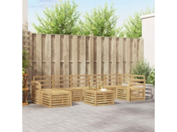 Vidaxl Conjunto De Sofás Para Exterior 8 Unid. Branco