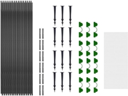 Kit De Proteção Para Cultivos Em Túnel De Plantas Para Jardim Externo, Em Fibra De Vidro, Com Tela M Gokoco