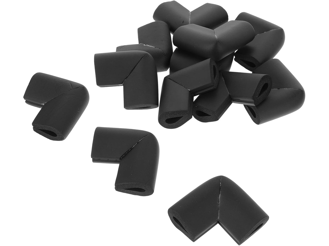 Conjunto De 12 Peças Protetores Canto Espuma Preta Magiclulu Para Móveis, Com Formato Que Evita Colisões E Protege