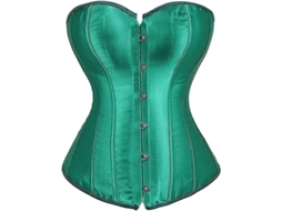 2026 corset Overbust Plus Size Gótico de Seda com Fivelas e Gola para Mulheres Shapewear