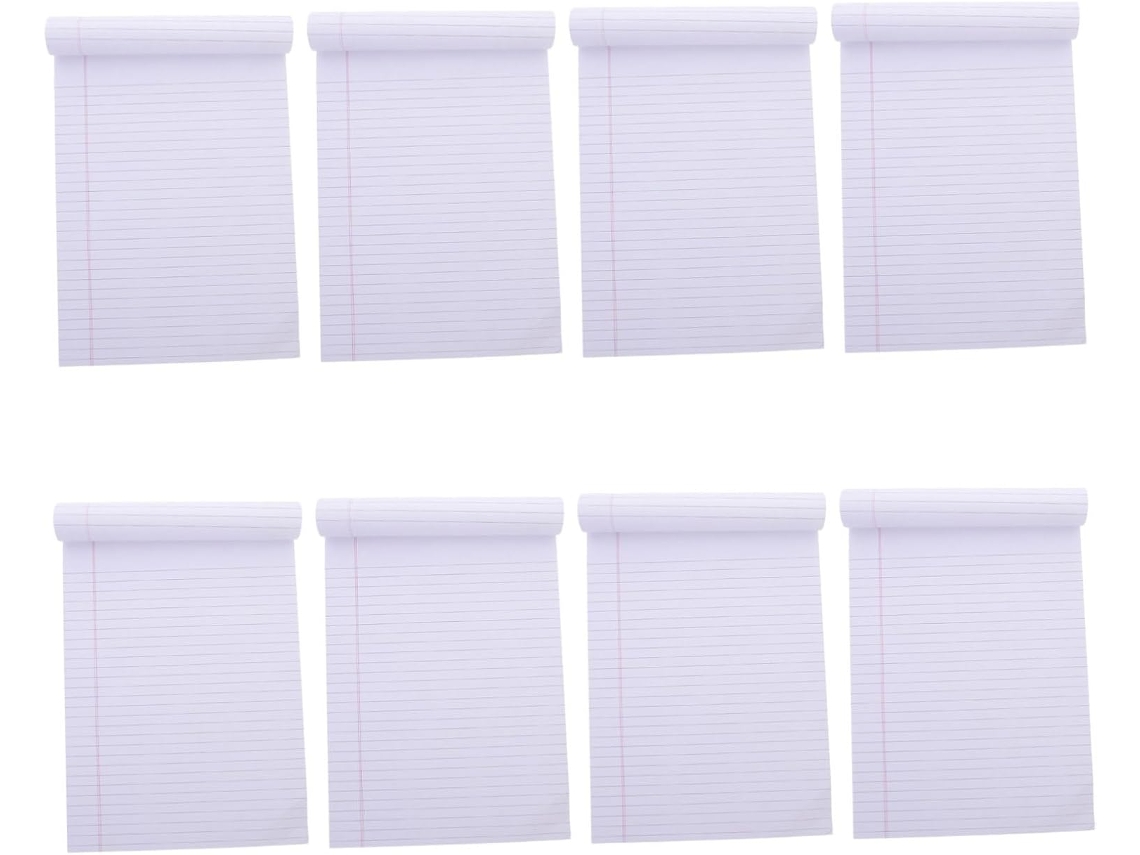 8 Peças Lot De Blocs-notes Juridiques Cahiers Lignés À Detachables De Pages Chacun For École Université Bureau