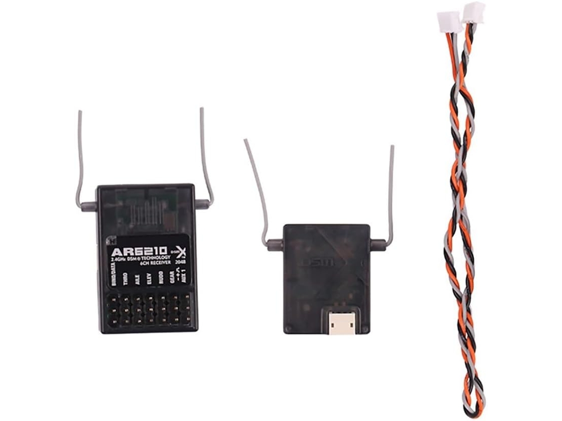 Receptor de Satélite Ar6210 Dsmx 2.4g de 6 Canais para Dsm2 Dx6i Dx7 Dx8 Ar9020 Jr SFUSHOS