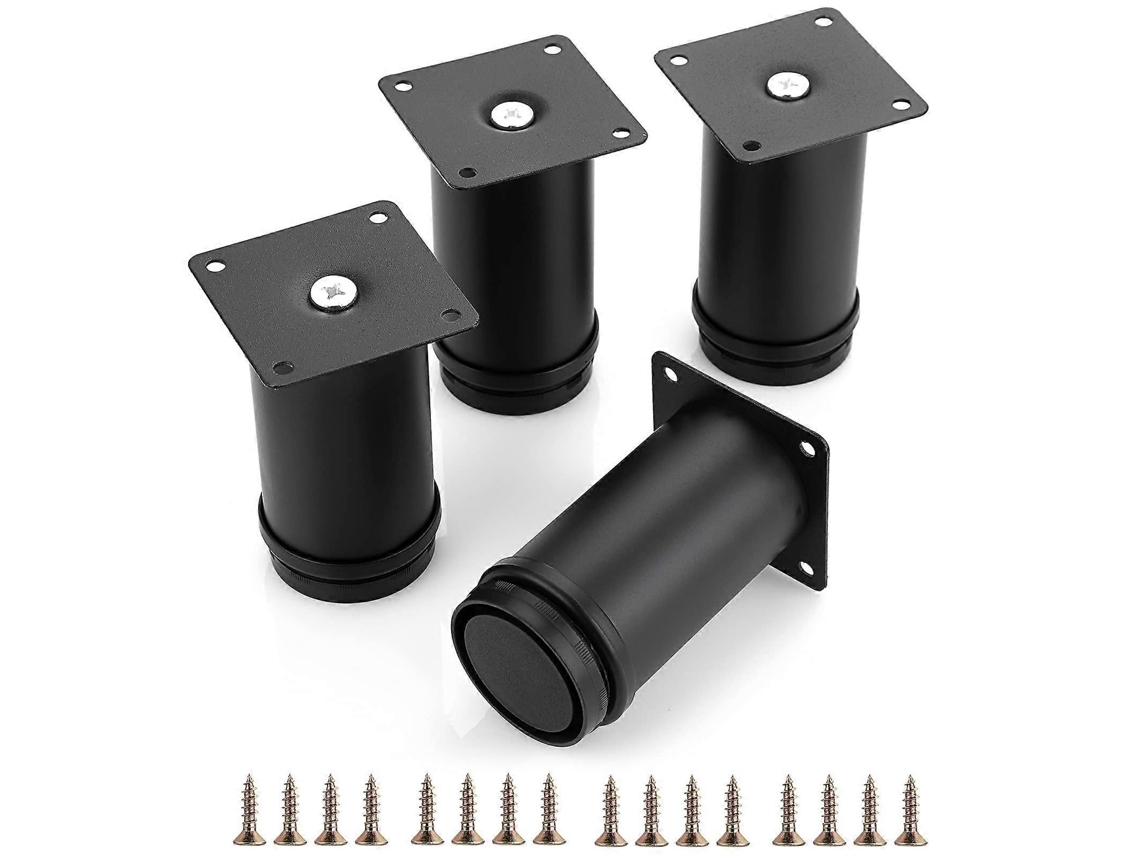 4 Pés De Móvel Ajustáveis De 4 Polegadas Em Aço Inoxidável, Para Armários De Metal, Sofás, Cadeiras E Extensores De Perna De Mesa