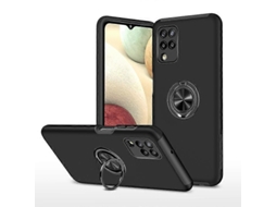 Capa Protetora Magnética À Prova De Choque Em Pc + Tpu Para Samsung Galaxy A12 5g Com Suporte De Anel Invisível.