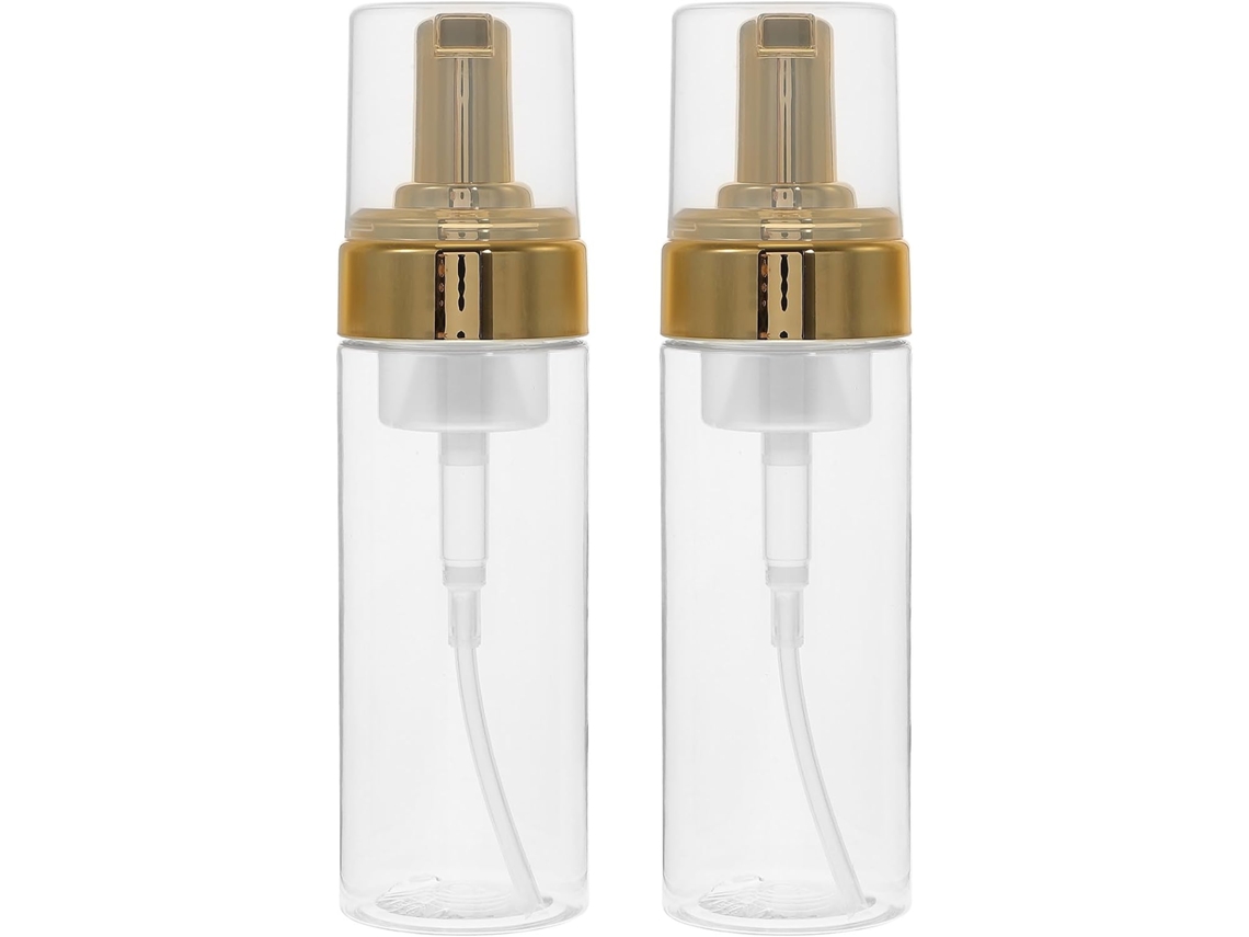 Frascos Transparentes Com Bomba Dosadora, Cor Aleatória, Conjunto De 2