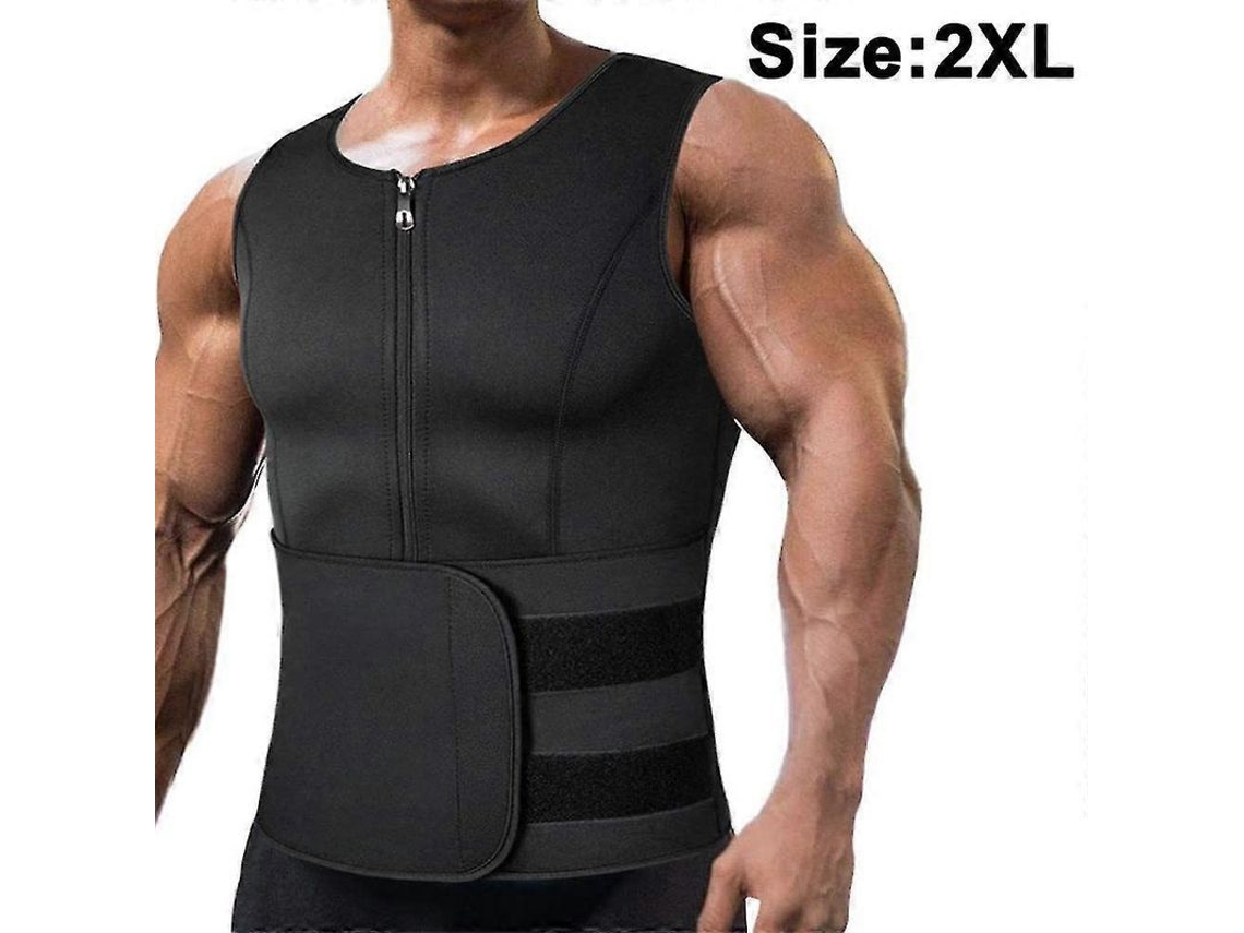 Colete Mais Suor: Camiseta Termal Neoprene Para Perda De Gordura E Modelagem Corporal Com Conforto E Elasticidade Cinto Selado Preto