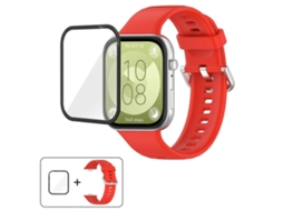 Pulseira De Silicone Com Fivela De Aço Prateado E Película Curva 3d.