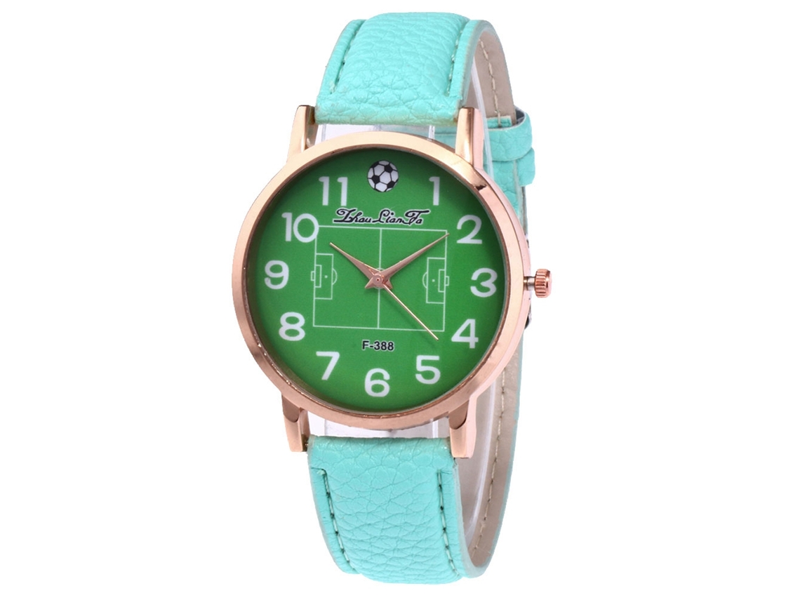 Reloj De Cuero Lichee Unisex Impermeable Quartz Color Menta