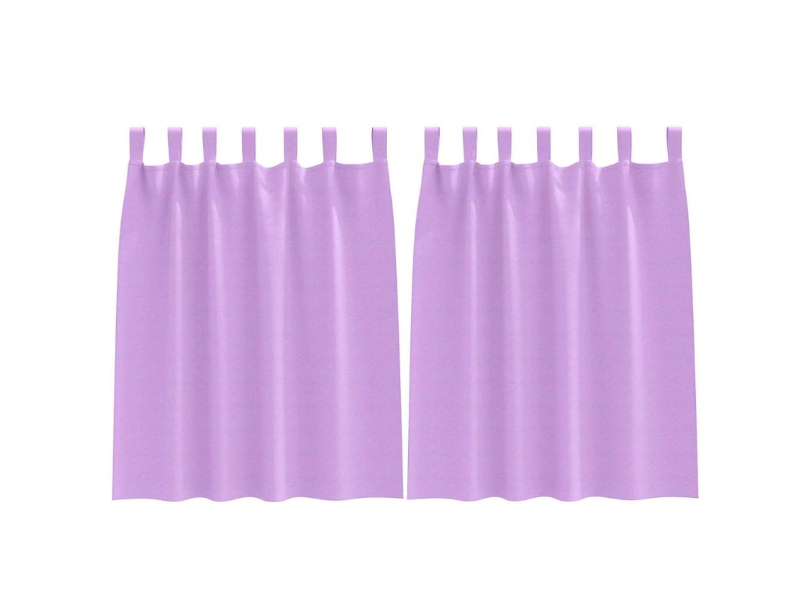 Conjunto 2 Cortinas Opacas Vidaxl Roxo Poliéster (140 X 140 Cm)