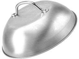Tampa para Bife Inoomp Robusta em Aço Inoxidável, Tampa Hemisférica para Cozinhas de Restaurantes, Ao Calor, Protege os CHABERLU
