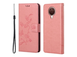 Capa Estampa Borboleta Para Nokia Nokia G10/g20 Pele Sintética Rosa