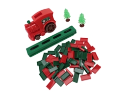 Primerox trem de Dominós Automático Brinquedo Elétrico Educativo com Blocos para Crianças +3 Anos