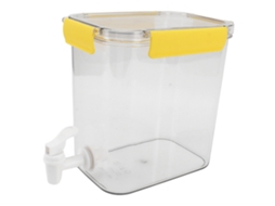 Jarra de Bebida Geladeira 3.5l com Torneira Multifuncional Pet Econômica Amarela S/MARCA