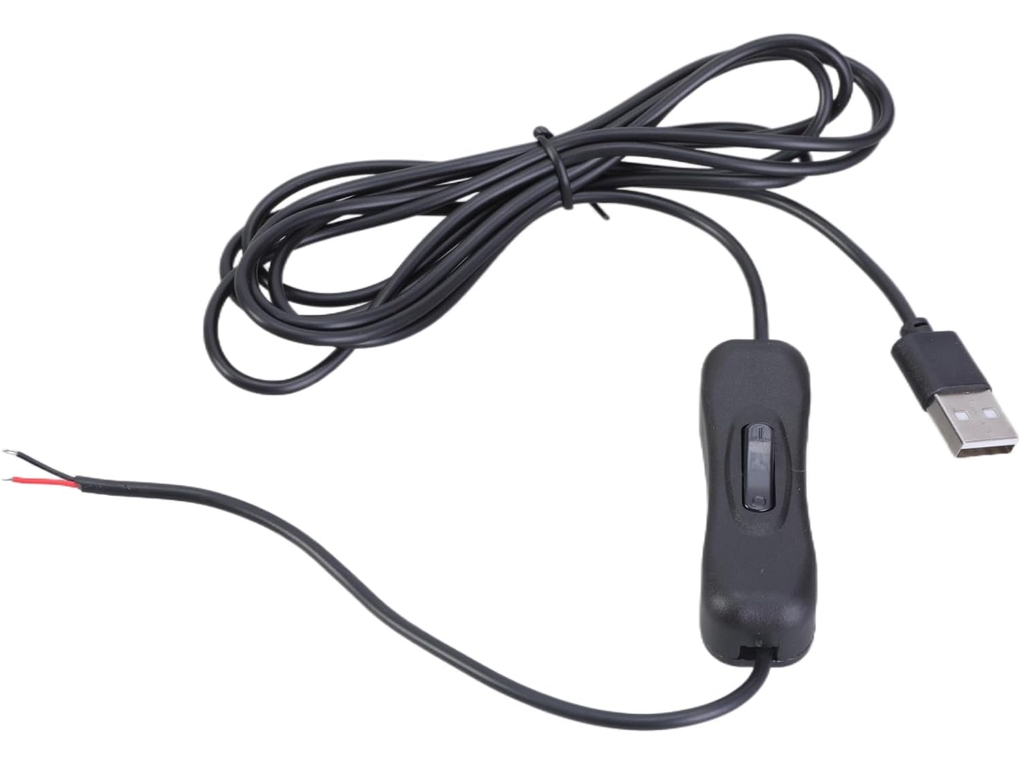 Cabo Usb Aberto Com Interruptores, Cabo Macho De 2 Condutores Para Reparo