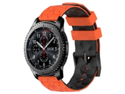 Pulseira De Silicone Bicolor Com Estampa De Futebol Para Samsung Gear S3 Frontier 22mm