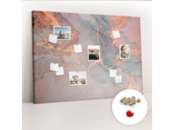 Quadro De Cortiça Com Impressão Mármore Decorativo Para O Corredor Espelharte (140x100 Cm)