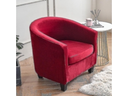 Funda Para Sillón De Salón Tela Elástica Antimanchas Protectora Universal Color Sólido Claret