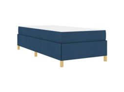 Conjunto 1 Estrutura Da Cama Vidaxl Azul Tecido (90 X 190 Cm)