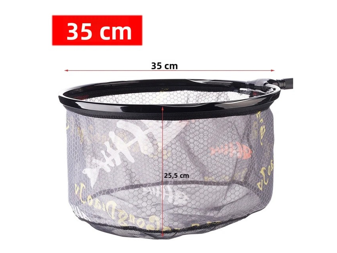 Rede De Pesca Ultraleve (35 Cm) Em Liga De Alumínio E Fibra De Carbono Com Acessórios Para Rede De Pesca Anti-fenda Profunda