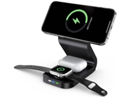 Estação de Carregamento Sem Rápido para iPhone 12 Pro Max/12 Pro/12 YIZHOOD Magnética Preto