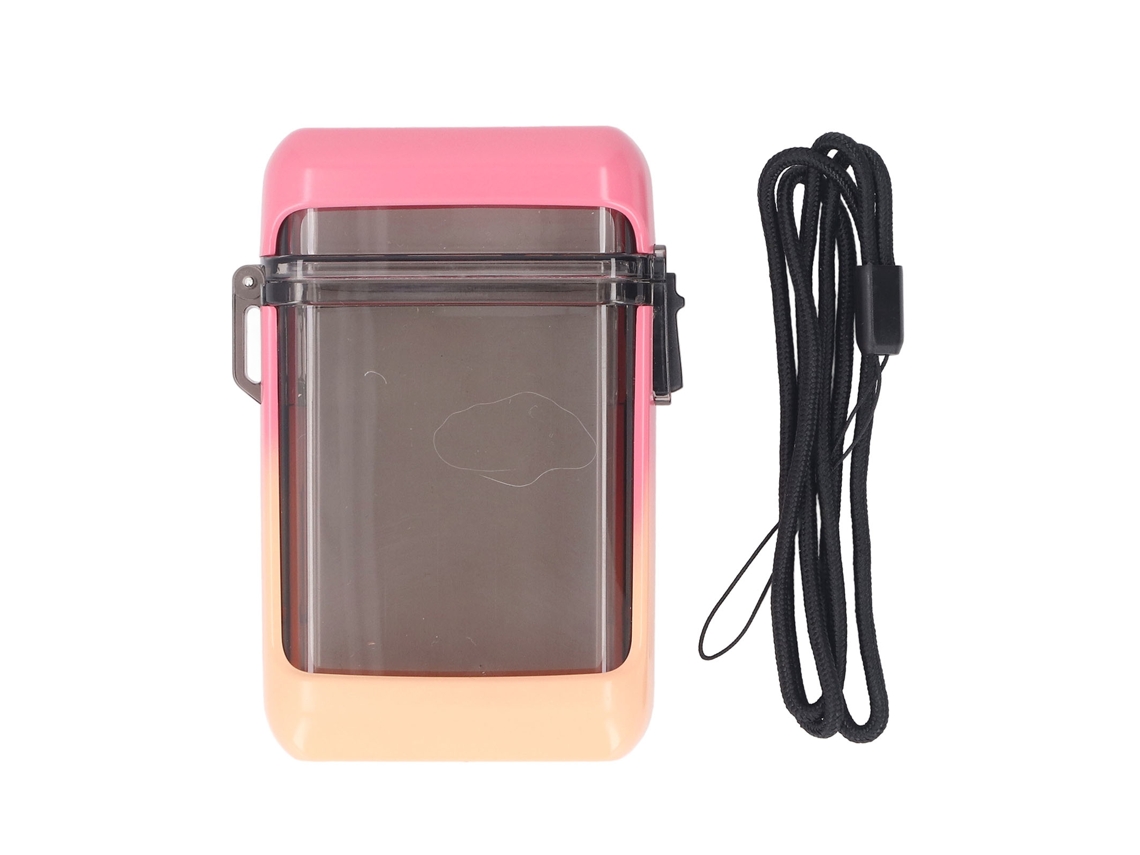 Funda Impermeable Para Tarjetas Y Badges Transparente Sellada Multifuncional Color Rosa Degradado