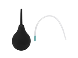Kit Enema Silicone 160ml Limpador Anal Preto