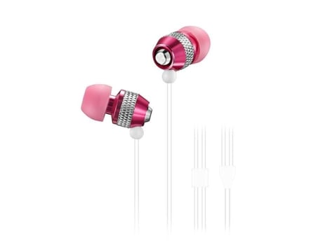 Auriculares Wea para Apple, Samsung Samsung Galaxy WALLYTECH Metal Rosa