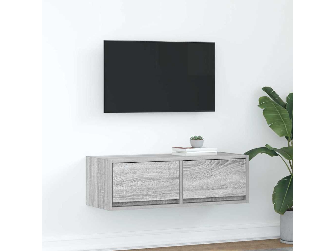 Vidaxl Móvel de Tv 80x31x25,5 Cm Derivados de Madeira Sonoma Cinzento