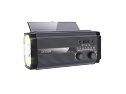 Rádio de emergência AQUAFORGE am/fm com previsão do tempo, autossuficiente, manivela, bateria 2000mah, lanterna led