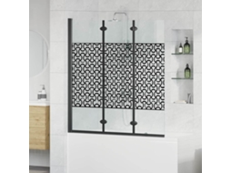 Vidaxl Enclosure De Chuveiro Preto E Transparente 130 X 130 Cm