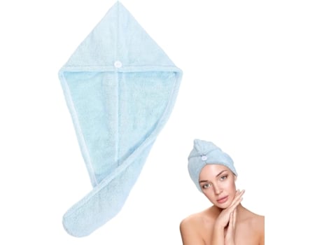 Toalha FITAGS Cabelo Absorvente Coral Turbante Botões Secar Laranja (10x10x10cm)