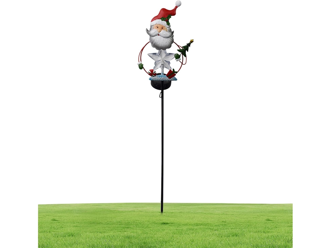 Luzes De Natal Solares De Led Com Papai Noel