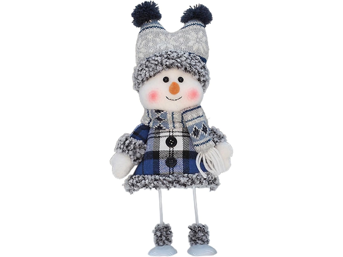Decorações De Natal 2024 Série Azul Boneco De Neve Presente Artesanal Decoração Para Casa 2024 Feliz Ano Novo