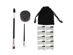 Kit De Selos De Sobrancelhas Impermeável Com Pincel Tom Marrom Escuro Longa Duração 24h Mate Seguro Para Todos Os Tipos De Pele