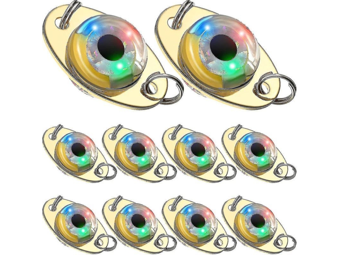 10 Señuelos De Pesca Led Spoon Iluminados Bait Flasher Para Pesca En Mar Profundo Y Agua Dulce