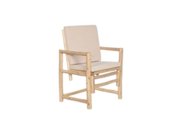 Poltrona HOME ESPRIT Branco Bege Natural Algodão 61 X 50 X 90 Cm