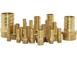 Conector adaptador de jardim latão tubo 1" macho cobre | S/MARCA