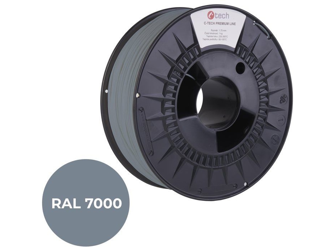 Filament C Tech Linha Premium Pla Cinza Esquilo Ral7000