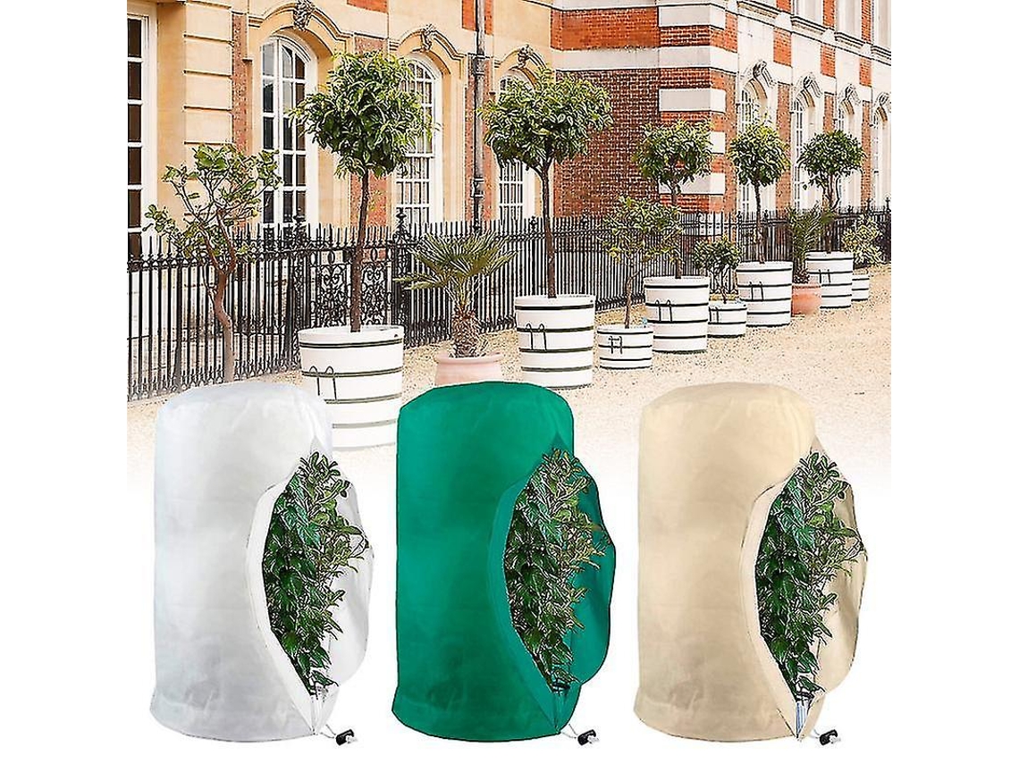 Sacos Anticongelantes Para Plantas, Tecido Anticongelante De Lã Vegetal Com Zíper E Cordão, Pano Anticongelante Reutilizável Verde Aquaforge